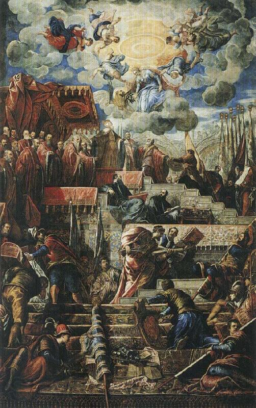 TINTORETTO, Jacopo The Voluntary Subjugation of the Provinces France oil painting art
